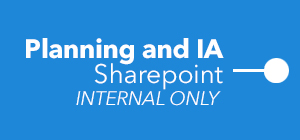 Planning and IA - Sharepoint